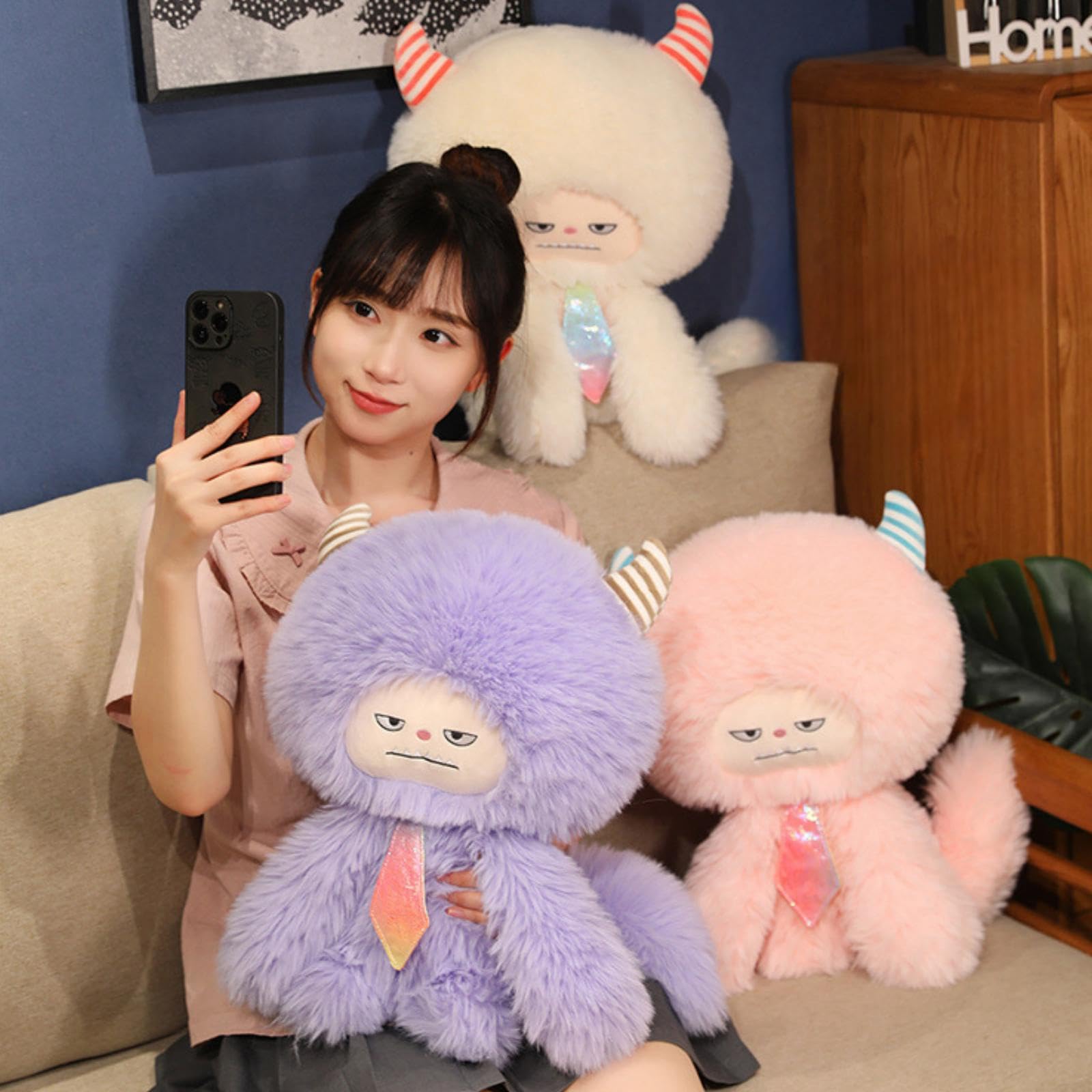 Amazon.co.jp: [Hushan] スノーモンスター ぬいぐるみ 非公式 60cm
